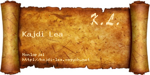 Kajdi Lea névjegykártya